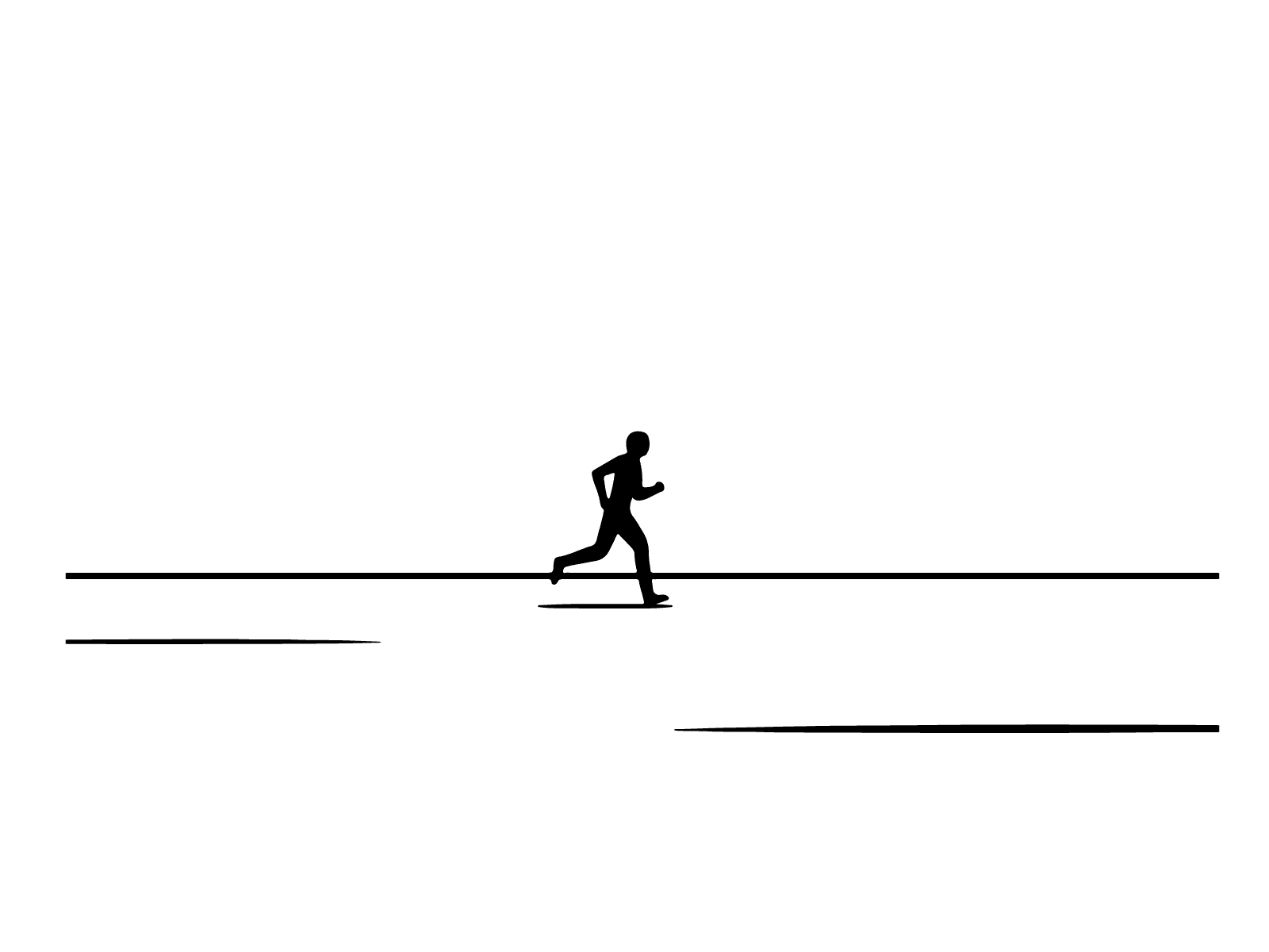 Person running alone, representing the struggle of building habits without support
