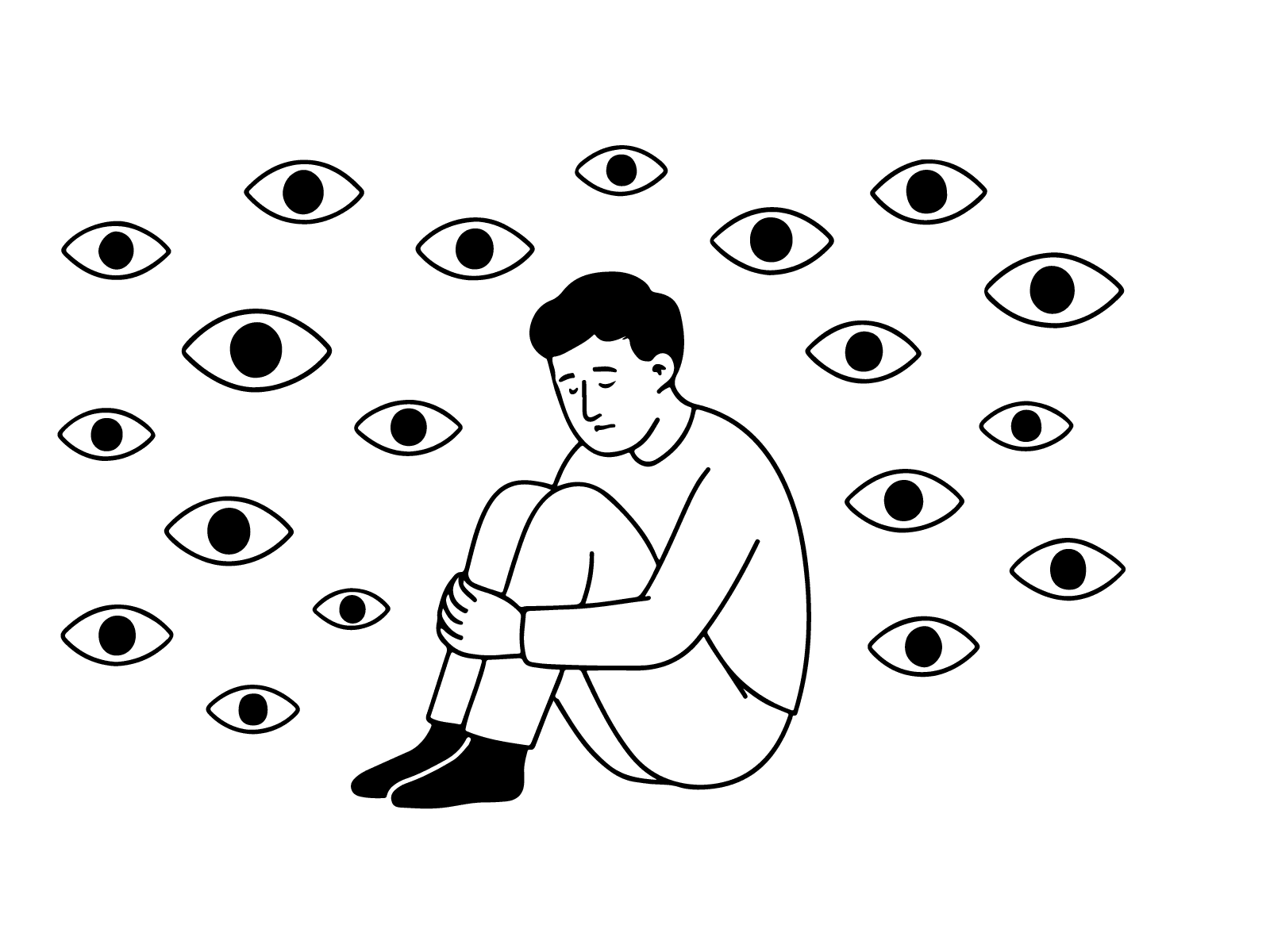 Privacy concerns illustration showing personal goals that need to stay private